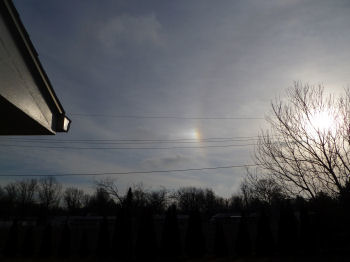 Sun dogs often predict rain or snow.
