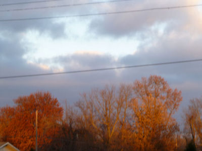 Sunset, looking east