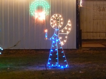 Angels like this one form a border around the park