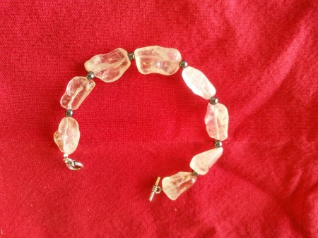 Citrine chunks in a bracelet