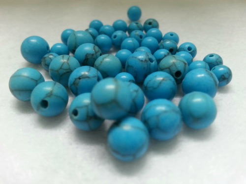 Reconstituted Turquoise beads